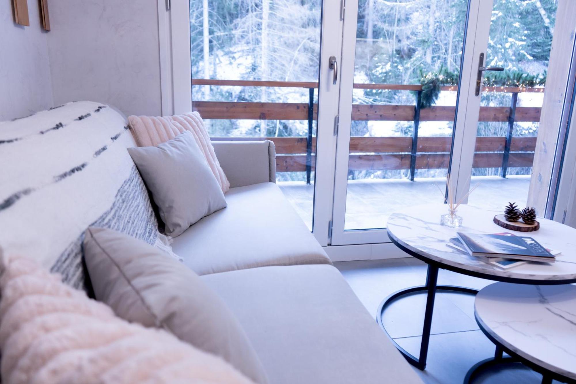 סן-ג'רבה-לה-באן Studio Cabine Au Loup Blanc Avec Vue Mont Blanc מראה חיצוני תמונה