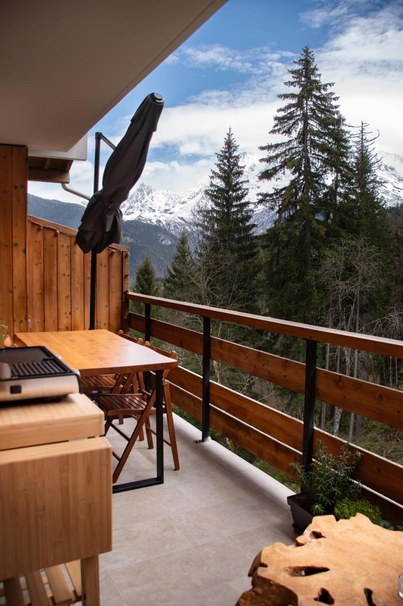 סן-ג'רבה-לה-באן Studio Cabine Au Loup Blanc Avec Vue Mont Blanc מראה חיצוני תמונה
