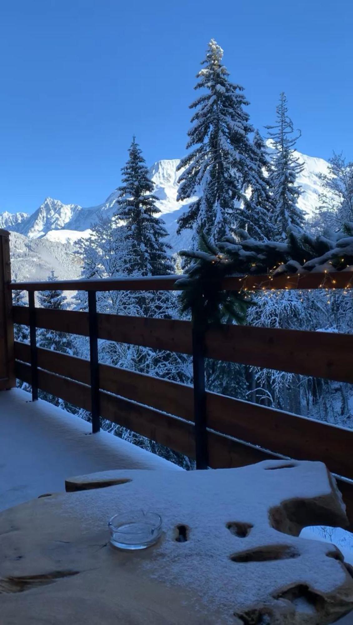 סן-ג'רבה-לה-באן Studio Cabine Au Loup Blanc Avec Vue Mont Blanc מראה חיצוני תמונה